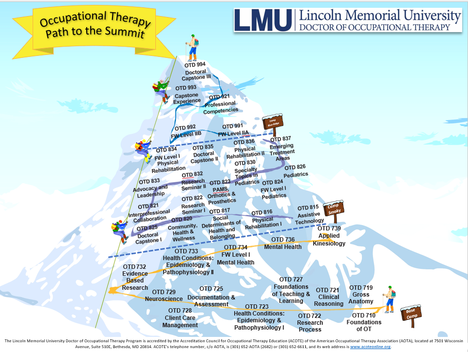 mountain image depicting the climb to the top as the OTD curriculum